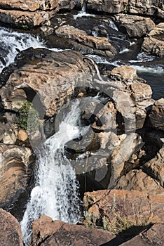 Waterfall at the bourkes potholes in south africa