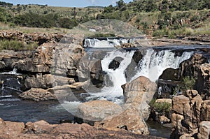 Waterfall at the bourkes potholes in south africa