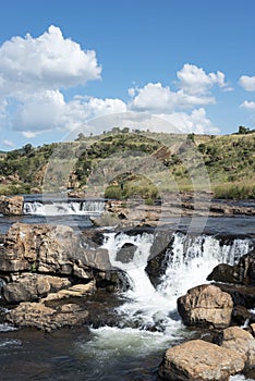 Waterfall at the bourkes potholes in south africa