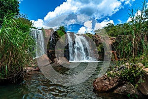 Waterfall in Brazil Cachoeira do Arrojado em Cristalina Goias