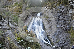 The waterfall bride's wave, Transylvania, Romania photo