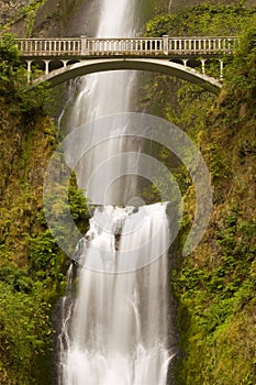 Waterfall with bridge