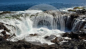 Waterfall in Bufadero La garita, Canary islands, photo series photo