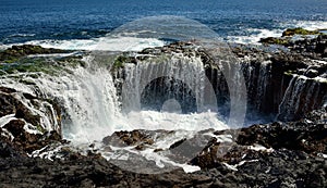 Waterfall in Bufadero La garita, Canary islands, photo series photo