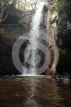 The Waterfall Cachoeira Caverna in Brazil