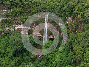 waterfall Cachoeira do Socorro natural tourist spot in Cassilandia photo