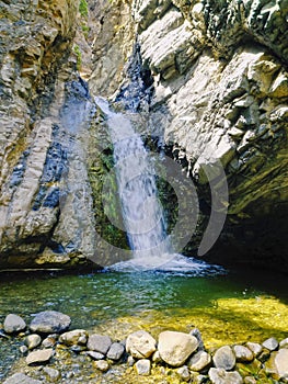 Waterfall in Caldera de Taburiente National Park on La Palma photo