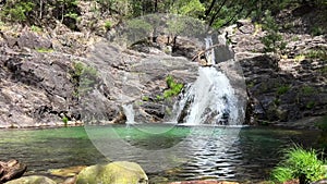 The waterfall is called cascata do Pincho or cascata da ferida ma. It's on the Ankora River the fabulous nature is