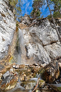 Vodopád Polovnikov vodopád v Západních Tatrách, Slovensko