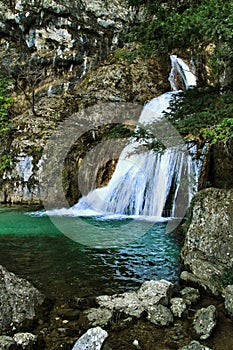 Waterfall called Reventon in Riopar