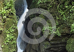 Waterfall in canyon