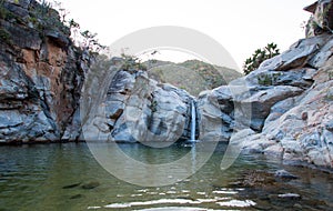 Waterfall at Cascada Sol Del Mayo on the Baja California peninsula in Mexico photo