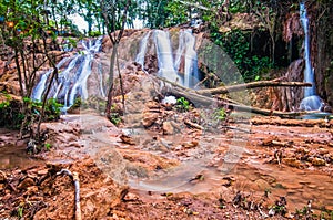 Waterfall cascade of Agua Azul in Chiapas, Mexico, Yucatan peninsula