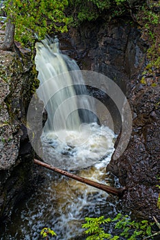 Waterfall, cascade river state park, mn