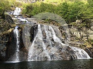 Waterfall Cascata delle Sponde or Wasserfall Cascata delle Sponde, Riveo The Maggia Valley or Valle Maggia or Maggiatal photo