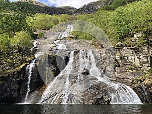 Waterfall Cascata delle Sponde or Wasserfall Cascata delle Sponde, Riveo The Maggia Valley or Valle Maggia or Maggiatal photo