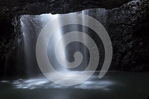 Waterfall in cave