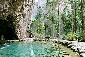 Waterfall cave