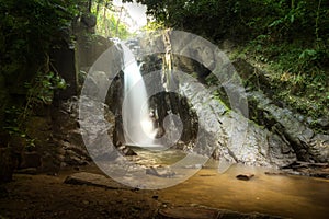 Waterfall cave sunlights