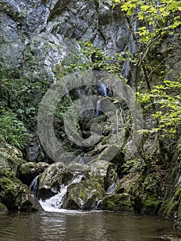 Waterfall on Cerna valley , in Caras Severin, near Cerna Sat.