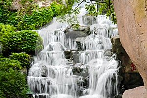 Waterfall in Chinese park