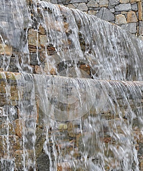 A waterfall in a city park