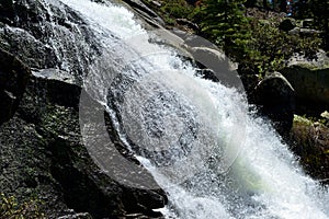 Waterfall close up in Yosemite National Park, California