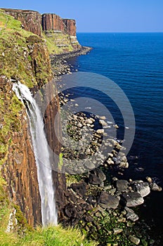 Waterfall and coastline at Kilt Rock, Isle of Skye, Scotland