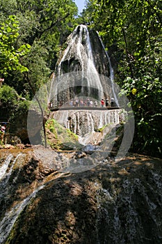 Waterfall cola de caballo in monterrey nuevo leon, mexico. I