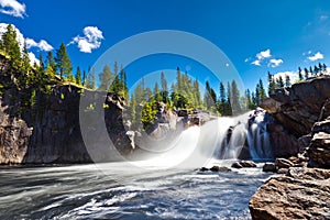 Waterfall in countryside