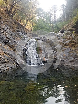 Waterfall creek bed, Sierra Nevada mountains