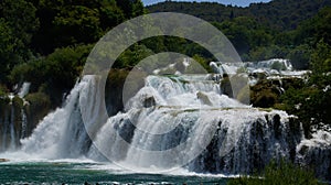 Waterfall in Croatia National Park in KRKA