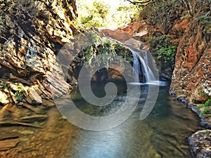 Waterfall Cruzados at AcuruÃÂ­, Minas Gerais, Brazil photo