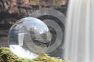 Waterfall in Crystal Ball