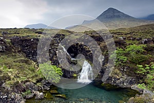 Waterfall, Cuillin Mountains, Isle of Skye , Scotland