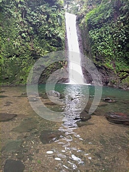 waterfall curug kondang at Bunder Mountain Indonesia photo