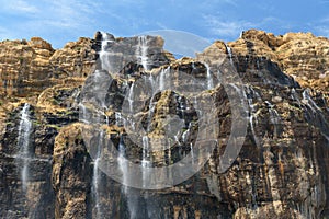 Waterfall in Dasht Arjan village. Iran