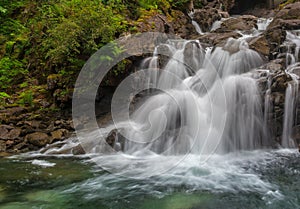 A Waterfall at Deception Creek , Washington State