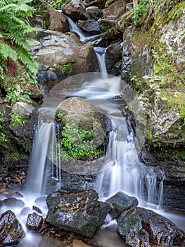 Waterfall deep in the Black Forest of southwestern Germany