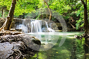 Waterfall deep forest scenic natural