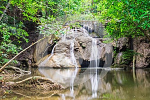 Waterfall deep forest scenic natural