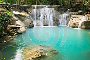 Waterfall deep forest scenic natural