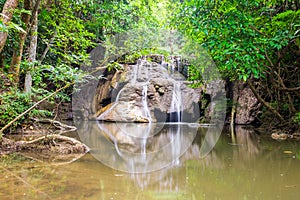 Waterfall deep forest scenic natural