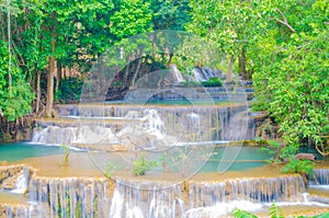 Waterfall in deep forest, Thailand