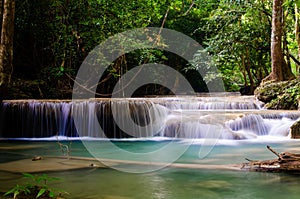 Waterfall in deep forest  , thailand  nature background