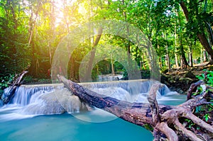 Waterfall in deep forest  , thailand  nature background