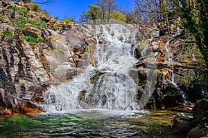 Waterfall in deep rain forest