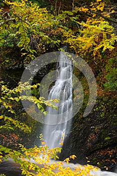 Waterfall in Delaware Water Gap park in the fall