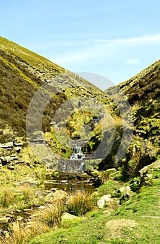 Waterfall in the Derbyshire countryside