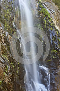 Waterfall detail in Galicia, Fervenza de Toxa. Spain